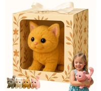 My Realistic Cat - Lifelike AI Robotic Pet Kitten, Interactive Robotic Cat That Walks, Meows & Wags Tail, Companion Gift for Kids & Adults, 2025 New Model yellow