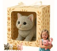 My Realistic Cat - Lifelike AI Robotic Pet Kitten, Interactive Robotic Cat That Walks, Meows & Wags Tail, Companion Gift for Kids & Adults, 2025 New Model gray