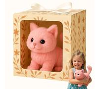 My Realistic Cat Toy - Brings Infinite Joy and Warmth The New Robot Kitten, A Realistic Cat Cuddly Toy That Acts Like a Real Cat (Pink)