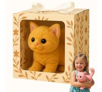 My Realistic Cat Toy - Brings Infinite Joy and Warmth The New Robot Kitten, A Realistic Cat Cuddly Toy That Acts Like a Real Cat (Yellow)