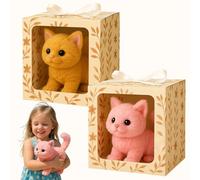 My Realistic Cat Toy - Brings Infinite Joy and Warmth The New Robot Kitten, A Realistic Cat Cuddly Toy That Acts Like a Real Cat (2 Pack B)