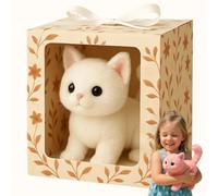 My Realistic Cat Toys, 2025 New Robot Cat, Robot Kitten That Acts Like A Real Kitten, Smart Robotic Puppies, Interactive Plush CatRobot for Adults, Robots Cats for Family and Friends (White)