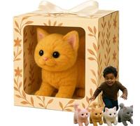 My Realistic Cat Toys, Ai Plush Robot Kitten - Bring Endless Joy and Warmth, 2025 New Lifelike Cat Toy with Walks, Meows & Tail Wagging, That Act Like A Real Cats yellow