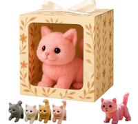 My Realistic Cat Toys-Bring Endless Joy And Warmth, New Ai Robot Kitten, That Acts Like A Real Kitten, Can Walk, Meow, Wag Its Head and Tail, Not Easy to Shed Hair pink