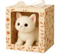 My Realistic Cat Toys-Bring Endless Joy And Warmth, Robot Cat, Robot Kitten That Acts Like A Real Kitten, Interactive Plush CatRobot for Adults, Robots Kitten for Walking white