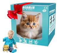 My Realistic Robot Cat, Robot Cat That Act Like Real Cats, Interactive Stuffed Robotic Animal Toy, Cute Electronic Pet Can Walking and Barking for Adults Kids A