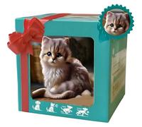 My Realistic Robot Cat, Robot Cat That Act Like Real Cats, Interactive Stuffed Robotic Animal Toy, Cute Electronic Pet Can Walking and Barking for Adults Kids B