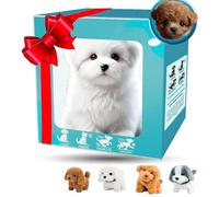 My Realistic Robot Puppy, 2025 New Ai Robot Dog, Interactive Robotic Pet That Sits,Barks,Walks & Runs Like a Real Dog Move (White)