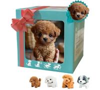 My Realistic Robot Puppy, 2025 New Ai Robot Dog, Interactive Robotic Pet That Sits,Barks,Walks & Runs Like a Real Dog Move (Dark Brown)