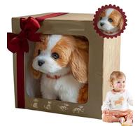 My Realistic Robot Puppy, AI Smart Robot Dog,Interactive Intelligent Soft Fur Plush Dog with Barking, Sitting & Wagging, That Act Like Real Dogs, for Parties, Boys Girls D