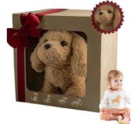 My Realistic Robot Puppy, AI Smart Robot Dog,Interactive Intelligent Soft Fur Plush Dog with Barking, Sitting & Wagging, That Act Like Real Dogs, for Parties, Boys Girls C