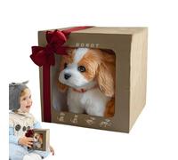 My Realistic Robot Puppy Dog, Electronic Interactive Stuffed Dog Plush, Features Sounds And Reactions - Walking, Barking, Tail Wagging, Present For Boys Girls Birthday Present 2 3 4 5 Years Old