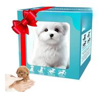 My Realistic Robot Puppy Dog, Electronic Interactive Stuffed Dog Plush, Smart Robots, Features Sounds And Reactions, Walking, Barking, Tail Wagging (DDD)