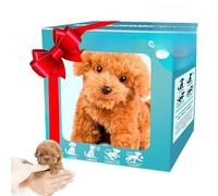 My Realistic Robot Puppy Dog, Electronic Interactive Stuffed Dog Plush, Smart Robots, Features Sounds And Reactions, Walking, Barking, Tail Wagging (AAA)