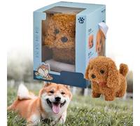 My Realistic Robot Puppy Dog for Adults, Robot Dogs that Act Like Real Dogs, Robotic Puppy Walks, Creative Simulation Pet Plush Toys Suitable for Holiday Present (Brown2)