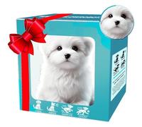 My Realistic Robot Puppy, Interactive Lifelike AI Dog Toy, Walks, Barks & Wags Tail, Rechargeable Smart Pet for Birthday Gift, Role-Play & Emotional Support Companion Brown