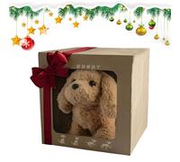 My Realistic Robot Puppy, Interactive Plush Puppy Toy, Barking Walking Tail-Wagging Soft Electronic Pet, Perfect Companion, Interactive Robotic Dog Toy, 13x10cm For Kids Ages 0-5 Home Classroom