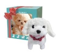 My Realistic Robot Puppy, Plush Realistic Robot Dog, Interactive Puppy Toy that can Walking Barking Tail Wagging, Cute Fun Simulation Plush Pet Puppys Robots Dog Toy, for Boys & Girls Gift