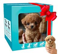 My Realistic Robot Puppy, Realistic Dog, 6.3 * 6.3 INCH Gift Box Style Brown Realistic Robot Puppy with Soft Fur, Perfect for Parties and Birthday Gifts or Interactive Fun