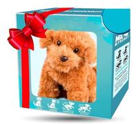 My Realistic Robot Puppy, Realistic Plush Dog Can Walk, Bark and Wag Tail, Brown Like A Real Dog with Soft Fur, Perfect for Parties and Birthday Gifts or Interactive Fun