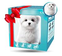 My Realistic Robot Puppy with Soft Fur,Robot Dog Acts Like a Real Puppy,for kids and Adults, Perfect for Parties,Interactive Fun and Birthday white dog1