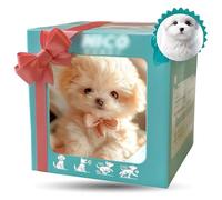 My Realistic Robot Puppy with Soft Fur,Robot Dog Acts Like a Real Puppy,for kids and Adults, Perfect for Parties,Interactive Fun and Birthday white dog2