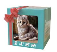 My Realistic Robot Puppy with Soft Fur,Robot Dog Acts Like a Real Puppy,for kids and Adults, Perfect for Parties,Interactive Fun and Birthday grey cat