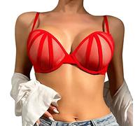 My Recent Order Womens Sports Bras Mesh Underwire Bra Women Plus Size Vest Crop Wire Frees Bra Lingerie Sexy V Neck Underwear Lingerie Without Chest Nursing Bras Red