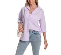 My Recent Orders Oversized Tops for Women UK Spring and Summer Women's Cotton and Linen Long Sleeved Cardigan Loose Large Size Long Best Purple
