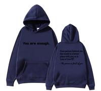 My Recent Orders Personalised Sweatshirt Women Dear Person Behind Me Hoodie Man Woman You Are Enough Sweatshirt Mental Health Streetwear Deal of The Day Today (Blue, XXL)