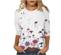 My Recent Orders Plus Size Blouses for Work Women's Spring/Summer Round Neck Flower Print Loose Casual 3/4 Sleeve T Shirt Order History with Amazon My Account Page A Day Sales Diary 2024 White