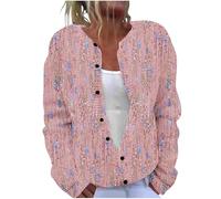 My Recent Orders Plus Size Knit Cardigan for Women UK 2024 Fall Winter Long Sleeve Button Down Sweater Funny Geometric Strped Floral Print Jumper Casual Loose Fit Coat Dressy Comfy Jackets
