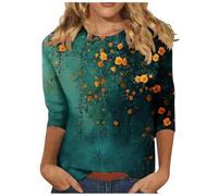 My Recent Orders Womens Casual 3/4 Sleeve Blouse UK Summer Fashion Crewneck Tunic Tops Funny Floral Butterfly Polka Dots Print Shirts Dressy Comfy Breathable Outdoor Wear Top Lightweight Tee