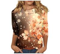 My Recent Orders Womens Casual 3/4 Sleeve Blouse UK Summer Fashion Crewneck Tunic Tops Funny Floral Butterfly Polka Dots Print Shirts Dressy Comfy Breathable Outdoor Wear Top Lightweight Tee
