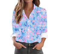My Recent Orders Womens Casual Shirts UK 2025 Spring Summer Long Sleeve Collared Button Down Blouse Dressy Trendy Floral Printed Tops Ladies Elegant Going Out T-Shirt Loose Fit Shirts