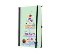 'My Recipes' A5 Lined Paper Scrapbook - Idea for Bakers, Friends and Family (note-ds23-reci)