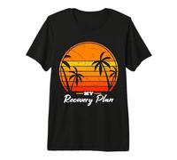 My Recovery Plan Retro Vintage Tropical Beach Vacation Premium T-Shirt