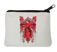 My Religion Red Angel Wing Art Neoprene Coin Purse Pouch 12x9cm White