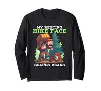 MY RESTING HIKE FACE SCARES BEARS Long Sleeve T-Shirt