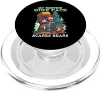 MY RESTING HIKE FACE SCARES BEARS PopSockets PopGrip for MagSafe