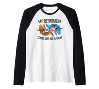 My Retirement Looks Like Koi and Calm Raglan Baseball Tee