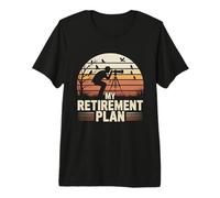My Retirement Plan Bird Watching Retro Sunset Photographer Premium T-Shirt