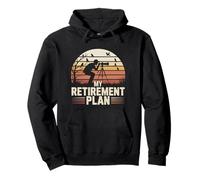 My Retirement Plan Bird Watching Retro Sunset Photographer Pullover Hoodie