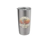 My Retirement Plan Bird Watching Retro Sunset Photographer Stainless Steel Insulated Tumbler