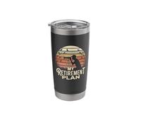 My Retirement Plan Bird Watching Retro Sunset Photographer Stainless Steel Insulated Tumbler