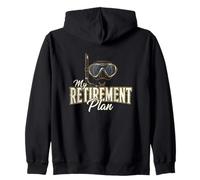 My Retirement Plan Free Diving Ocean Freediver Zip Hoodie
