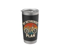 My Retirement Plan Funny EBike Vintage Retired E-Biking Stainless Steel Insulated Tumbler