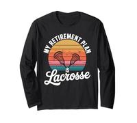 My Retirement Plan is Lacrosse Vintage Sunset Long Sleeve T-Shirt