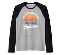 My Retirement Plan is Lacrosse Vintage Sunset Raglan Baseball Tee