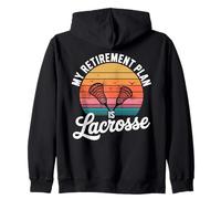 My Retirement Plan Is Lacrosse Vintage Sunset Zip Hoodie